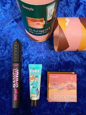 Benefit BADgal season set with Black Mascara, Pore Primer, Pink Blush